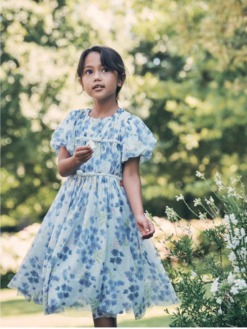ANGEL & ROCKET
Mina Blue Printed Mesh Dress